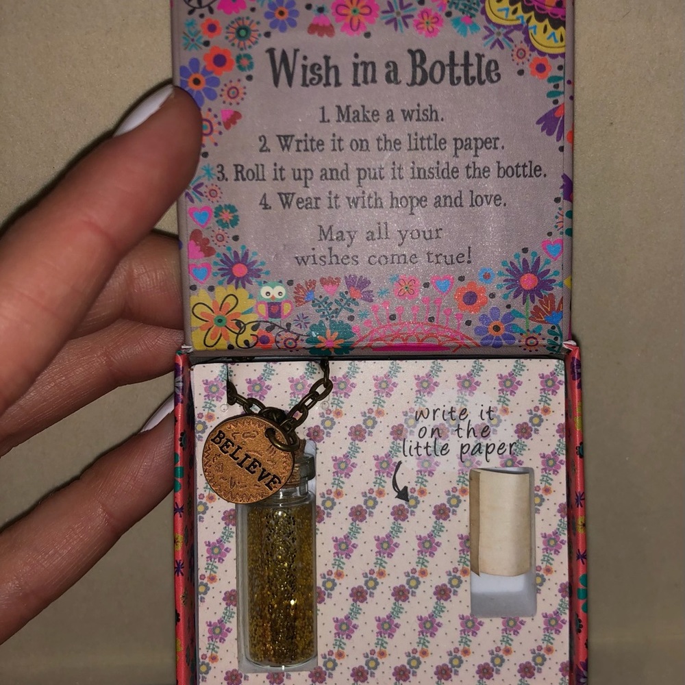 Message in a bottle necklace